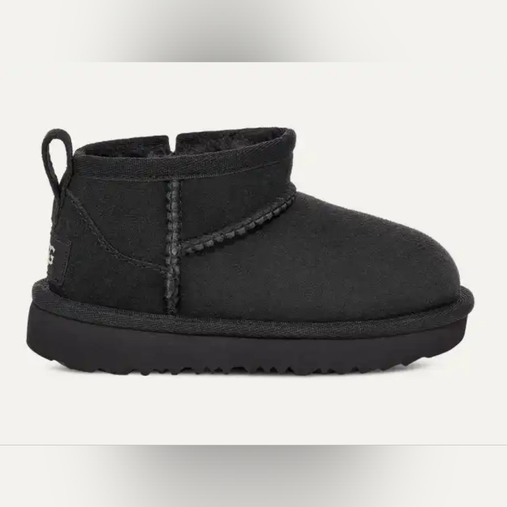 New UGG Kid's Classic Ultra Mini Bootie Little Kids Size 12 W/side Zipper - Picture 2 of 10